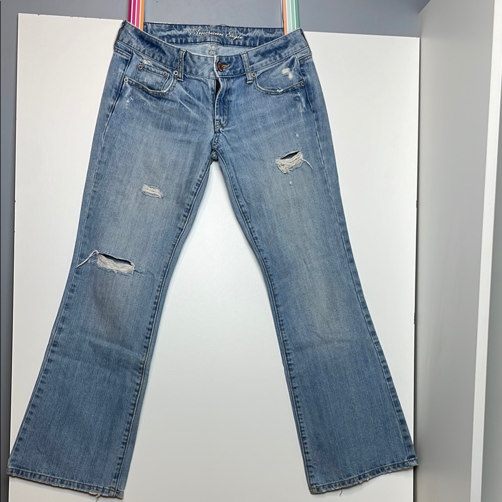 Classic Blue Distressed Women's Jeans